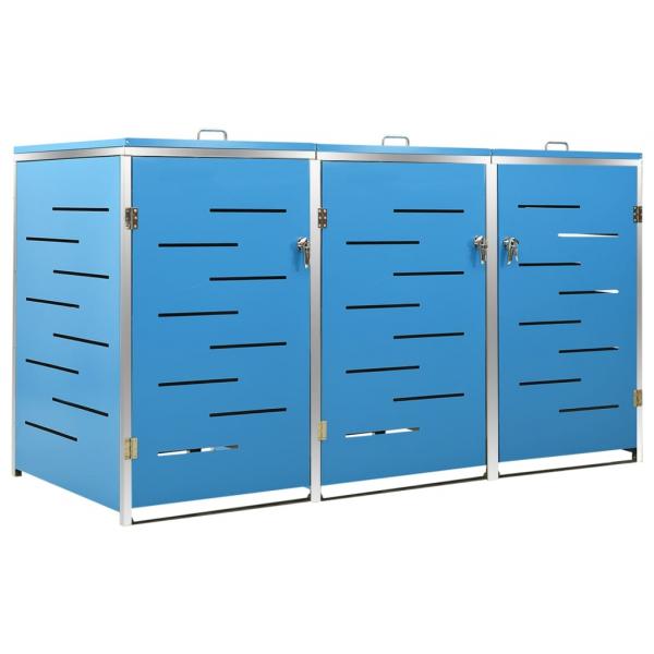 Mülltonnenbox für 3 Tonnen 207x77,5x112,5 cm Edelstahl