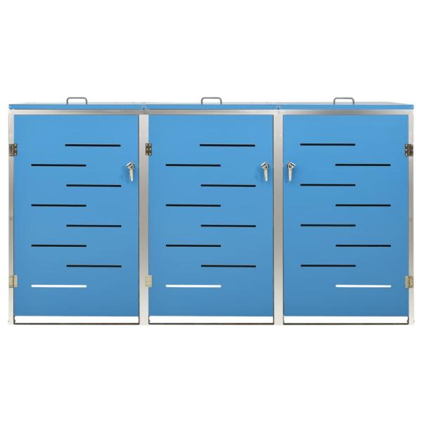 Mülltonnenbox für 3 Tonnen 207x77,5x112,5 cm Edelstahl