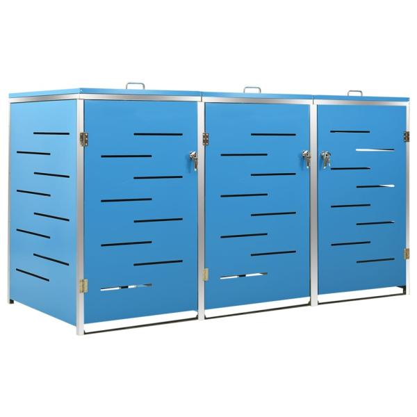 Mülltonnenbox für 3 Tonnen 207x77,5x112,5 cm Edelstahl