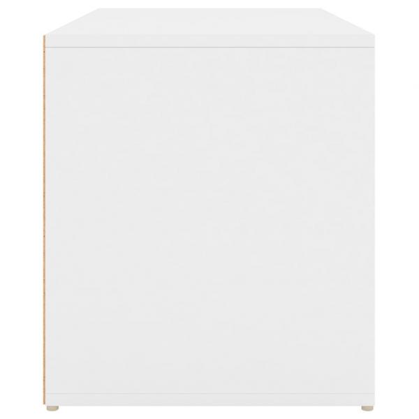 Flurbank 80x40x45 cm Weiß Holzwerkstoff