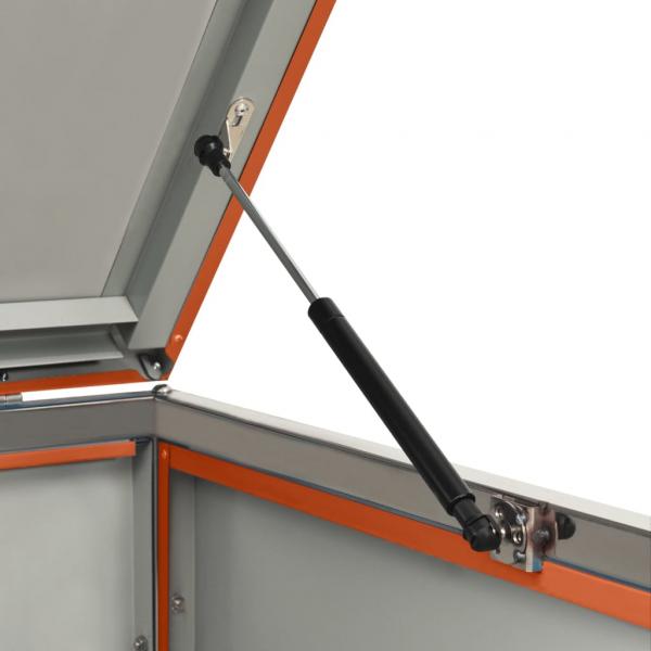 Mülltonnenbox für 4 Tonnen 276,5x77,5x112,5 cm Edelstahl
