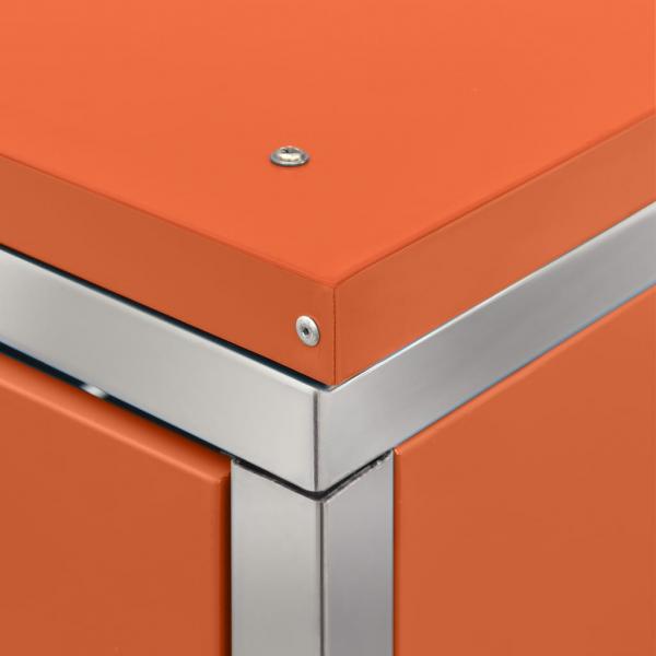 Mülltonnenbox für 4 Tonnen 276,5x77,5x112,5 cm Edelstahl