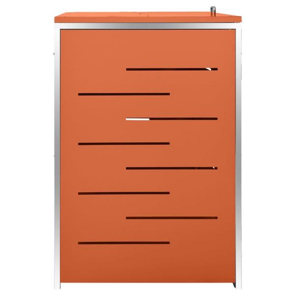 Mülltonnenbox für 4 Tonnen 276,5x77,5x112,5 cm Edelstahl
