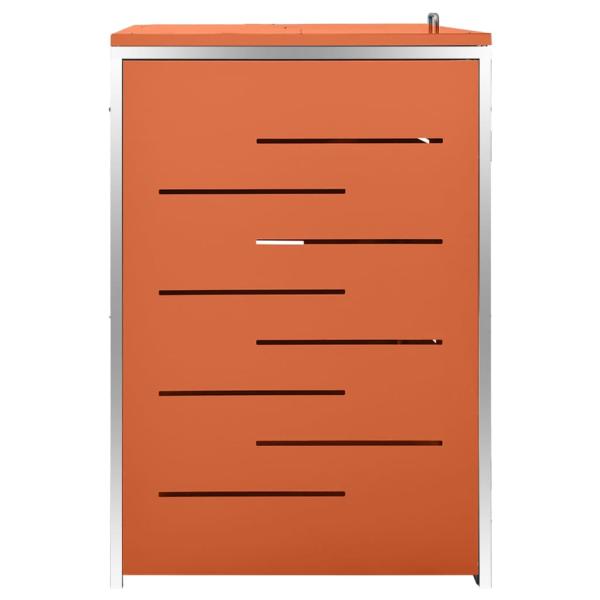 Mülltonnenbox für 4 Tonnen 276,5x77,5x115 cm Edelstahl