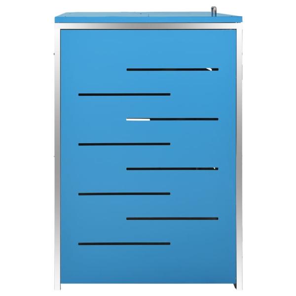 Mülltonnenbox für 4 Tonnen 276,5x77,5x112,5 cm Edelstahl