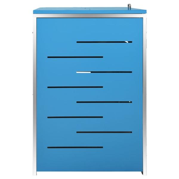 Mülltonnenbox für 4 Tonnen 276,5x77,5x112,5 cm Edelstahl