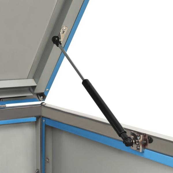 Mülltonnenbox für 4 Tonnen 276,5x77,5x115 cm Edelstahl
