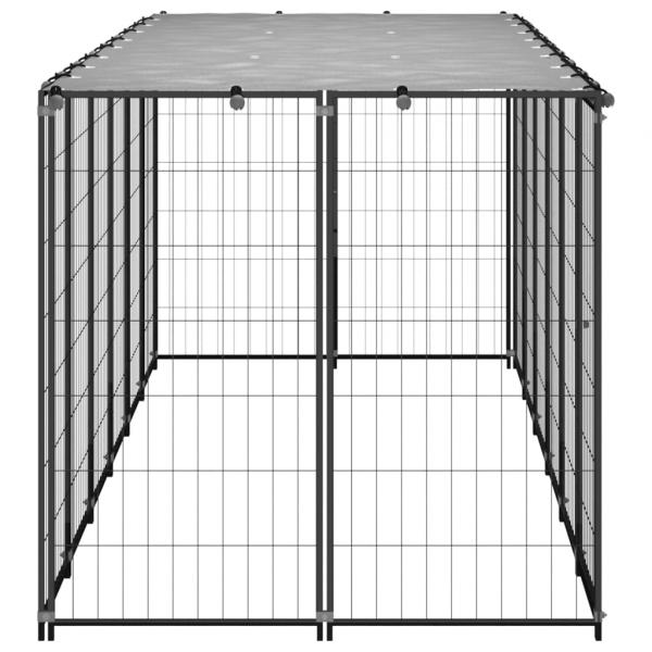 Hundezwinger Schwarz 330x110x110 cm Stahl