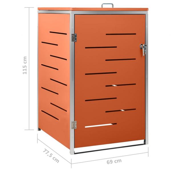 Mülltonnenbox für 1 Tonne 69x77,5x112,5 cm Edelstahl