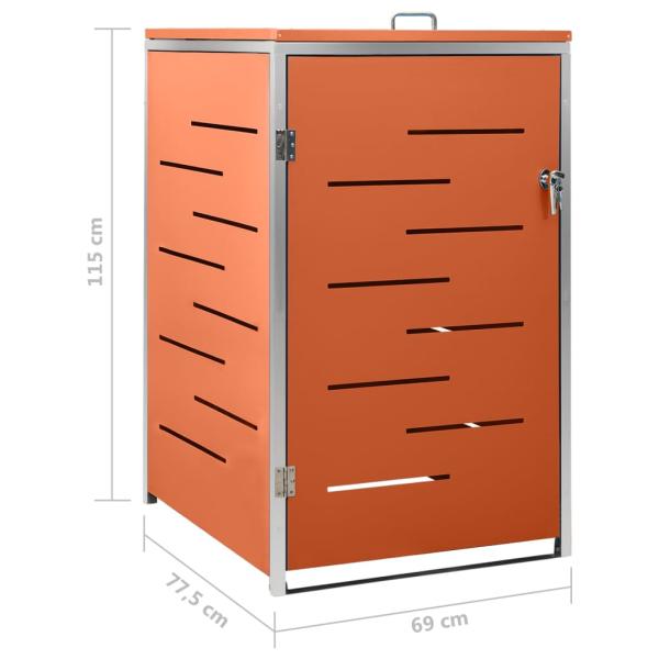 Mülltonnenbox für 1 Tonne 69x77,5x112,5 cm Edelstahl