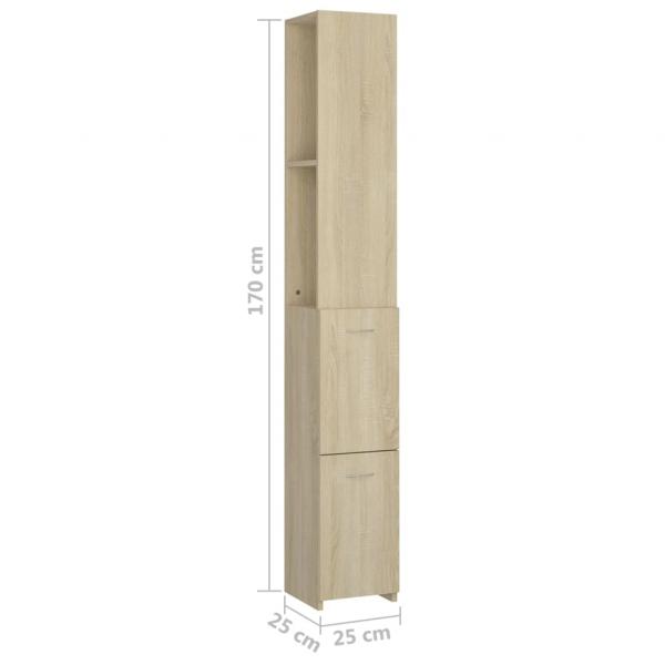 Badschrank Sonoma-Eiche 25x26,5x170 cm Holzwerkstoff