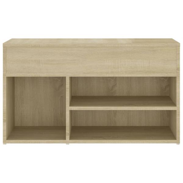 Schuhbank Sonoma-Eiche 80x30x45 cm Holzwerkstoff
