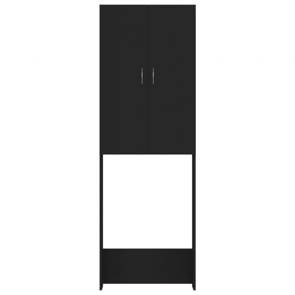 Waschmaschinenschrank Schwarz 64x25,5x190 cm