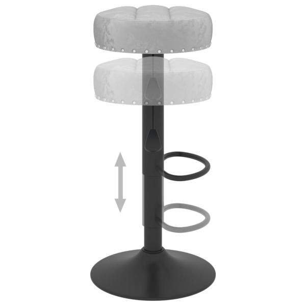 Barhocker 2 Stk. Grau Samt