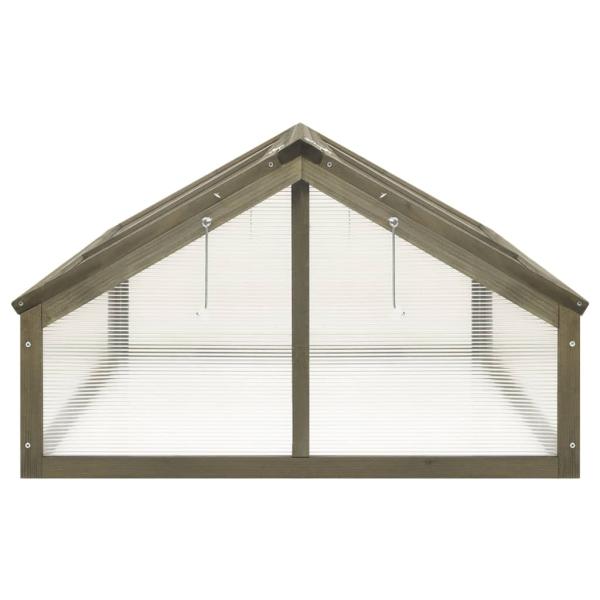 Gewächshaus Grau 114x80x50 cm Tannenholz