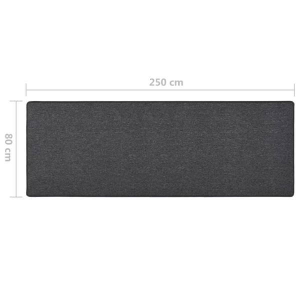 Teppichläufer Anthrazit 80x250 cm