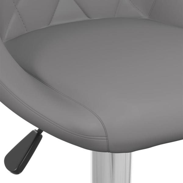 Barhocker 2 Stk. Grau Kunstleder 
