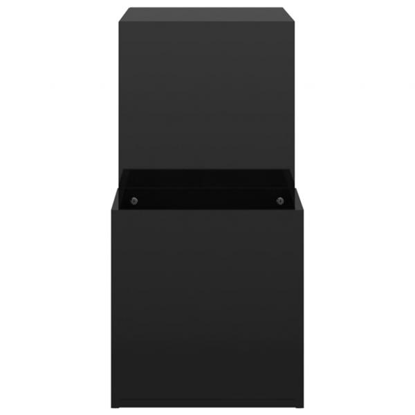Flur-Schuhschrank Hochglanz-Schwarz 105x35,5x70cm Holzwerkstoff