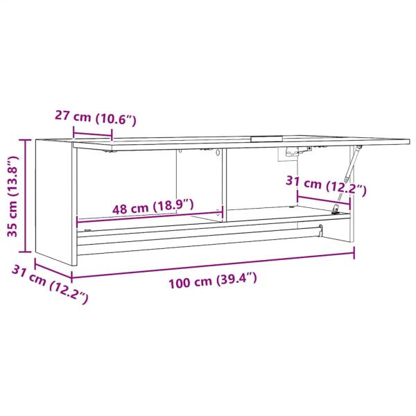 Kleiderschrank Sonoma-Eiche 100x32,5x35 cm Holzwerkstoff