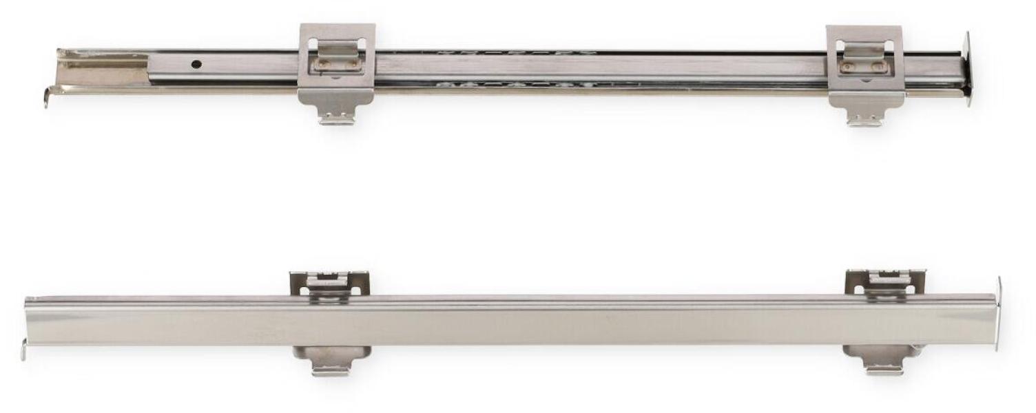 Amica 00162 XXL Teleskop-Auszugsschienen-Paar, Teil+Stop, Links und Rechts, für 77l Backraum, 20x380x50 mm
