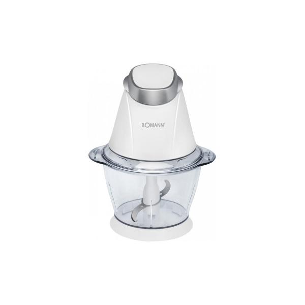 ARDEBO.de Bomann MZ 449 CB Multizerkleinerer, 250W, 2 in 1, Ice-Crusher, 1 Liter, herausnehmbares Edelstahl-Hackmesser, weiß