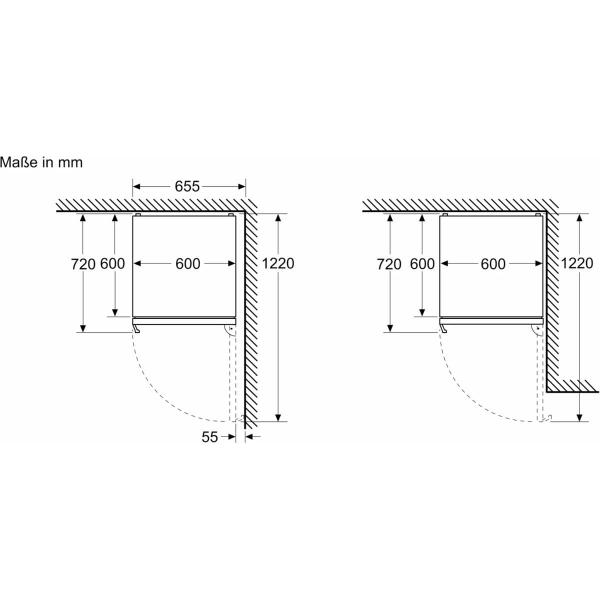 Bosch KGN39VLCT Serie 4 Stand Kühl-Gefrierkombination, 363 L, 60 cm breit, VitaFresh XXL, NoFrost, LED-Beleuchtung, Edelstahl-Optik