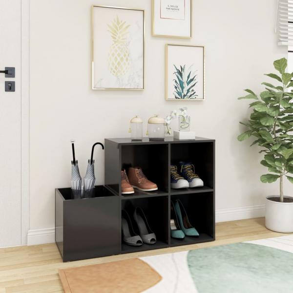 Flur-Schuhschrank Grau 105x35,5x70 cm Holzwerkstoff