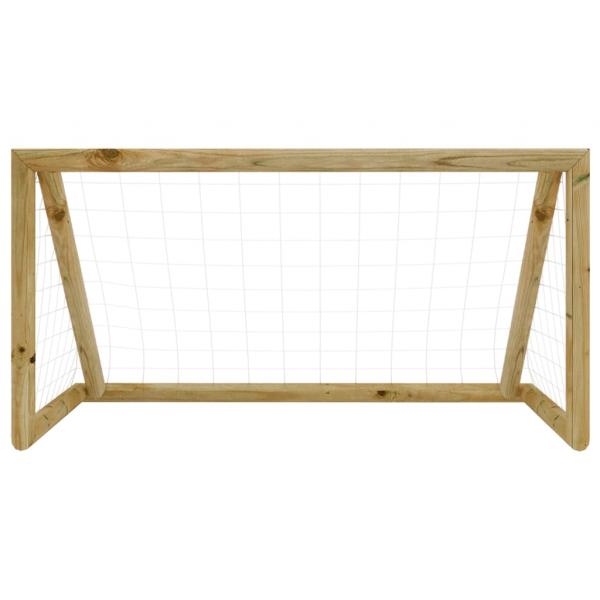 Fußballtor mit Netz 160x80x100 cm Kiefernholz Imprägniert