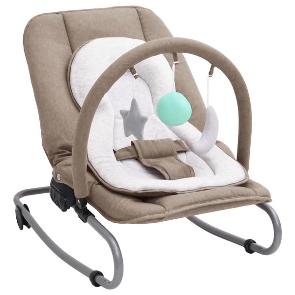 ARDEBO.de - Babywippe Taupe Stahl