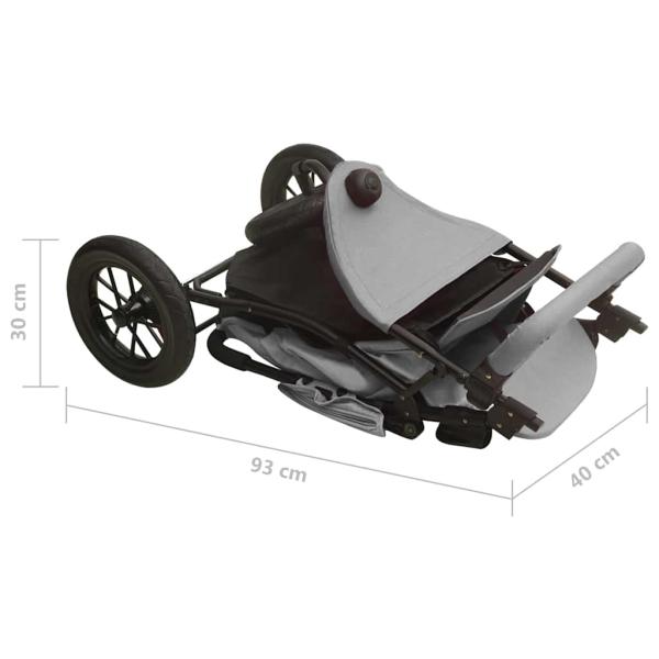 Kinderwagen Hellgrau Stahl