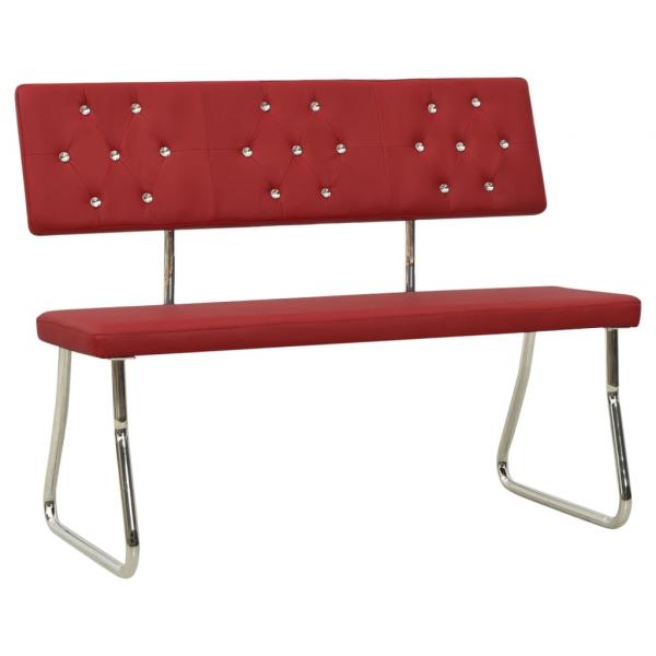 ARDEBO.de - Sitzbank 110 cm Weinrot Kunstleder