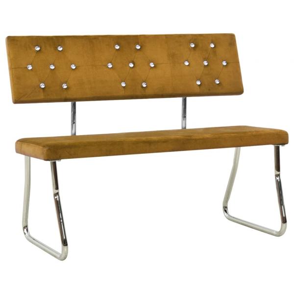 ARDEBO.de - Sitzbank 110 cm Braun Samt