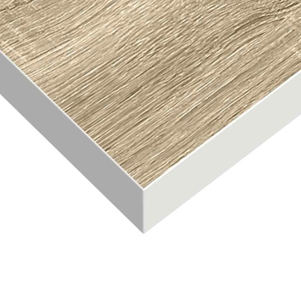 Schweberegale 2 Stk. Eichen-Optik und Weiß 60x23,5x3,8 cm MDF
