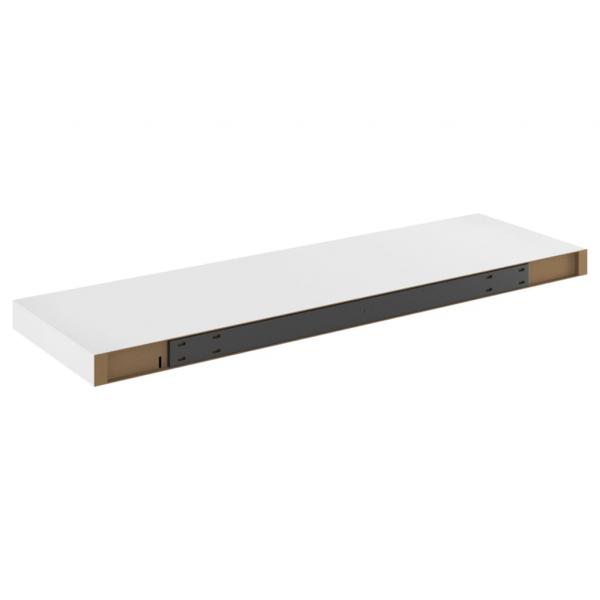 Schweberegal Eichen-Optik und Weiß 80x23,5x3,8 cm MDF