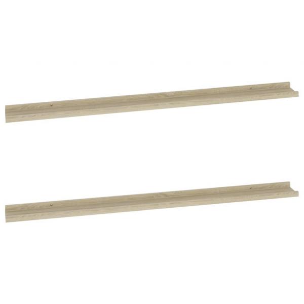 Wandregale 2 Stk. Sonoma-Eiche 115x9x3 cm