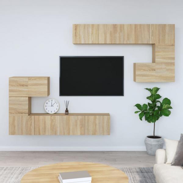 ARDEBO.de - TV-Wandschrank Sonoma-Eiche Holzwerkstoff