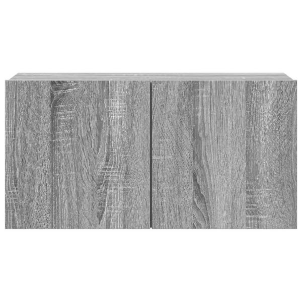 4-tlg. TV-Schrank-Set Grau Sonoma Holzwerkstoff