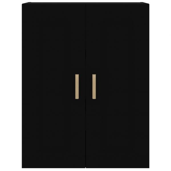 Wandschrank Schwarz 69,5x32,5x90 cm Holzwerkstoff