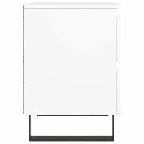 Nachttische 2 Stk. Weiß 40x35x50 cm Holzwerkstoff