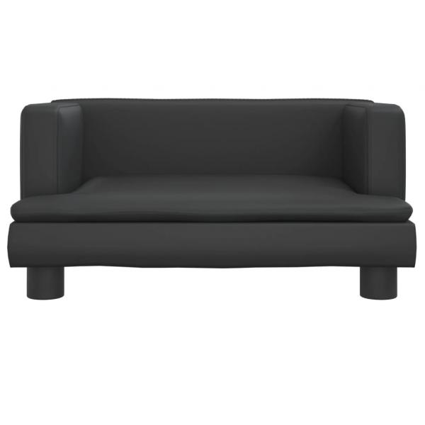 Hundebett Schwarz 60x40x30 cm Kunstleder