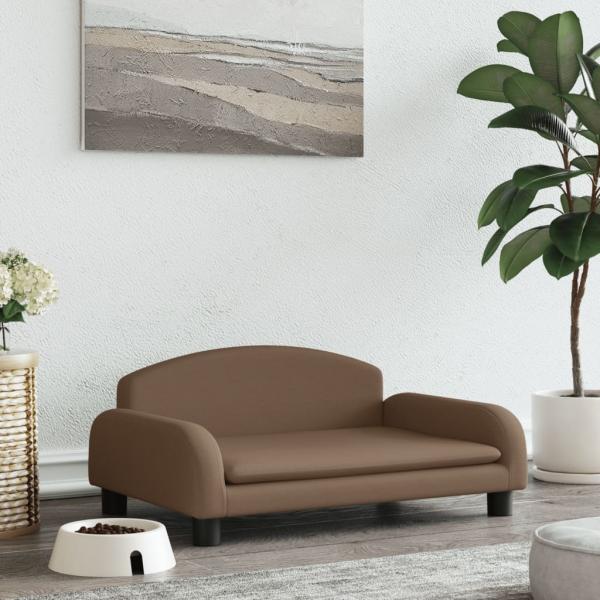 ARDEBO.de - Hundebett Braun 70x45x30 cm Stoff