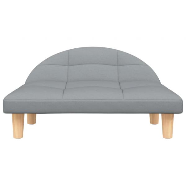 Hundebett Hellgrau 70x52x30 cm Stoff