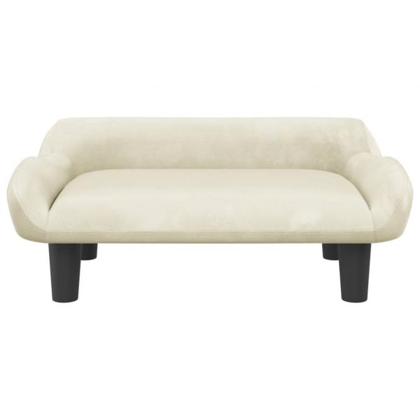 Hundebett Creme 70x40x24 cm Samt