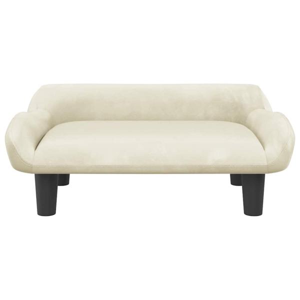 Hundebett Creme 70x40x24 cm Samt