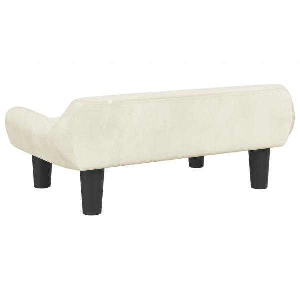 Hundebett Creme 70x40x24 cm Samt