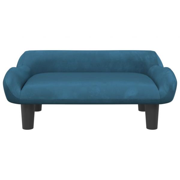 Hundebett Blau 70x40x24 cm Samt