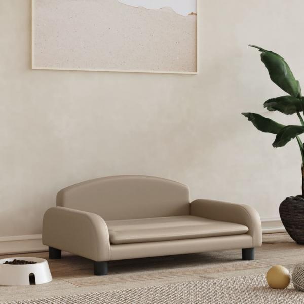 ARDEBO.de - Hundebett Cappuccino-Braun 70x45x30 cm Kunstleder