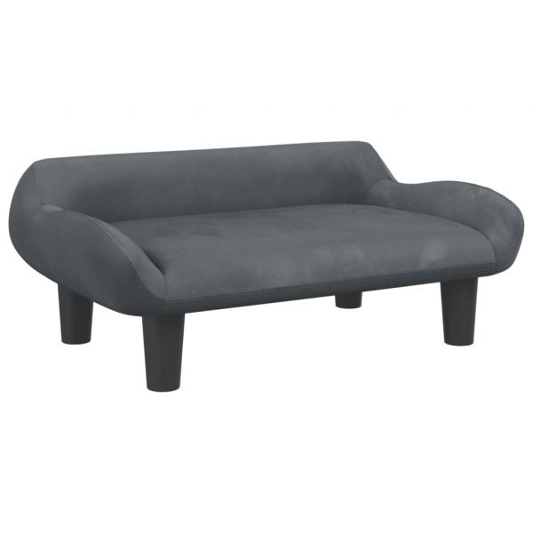 Hundebett Dunkelgrau 70x40x24 cm Samt