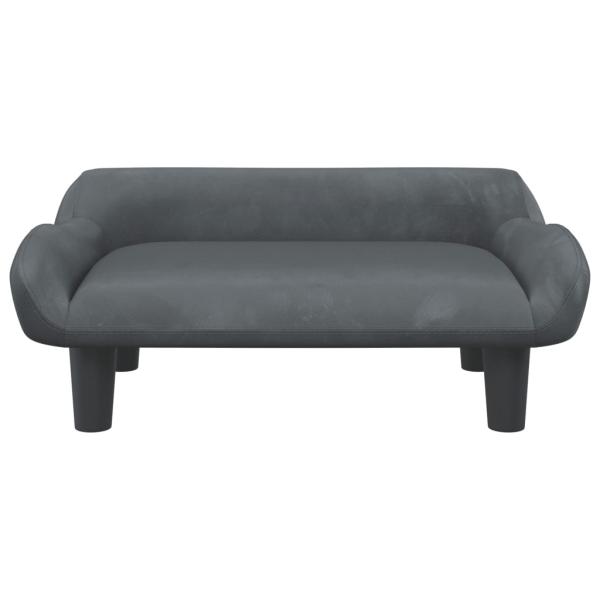 Hundebett Dunkelgrau 70x40x24 cm Samt