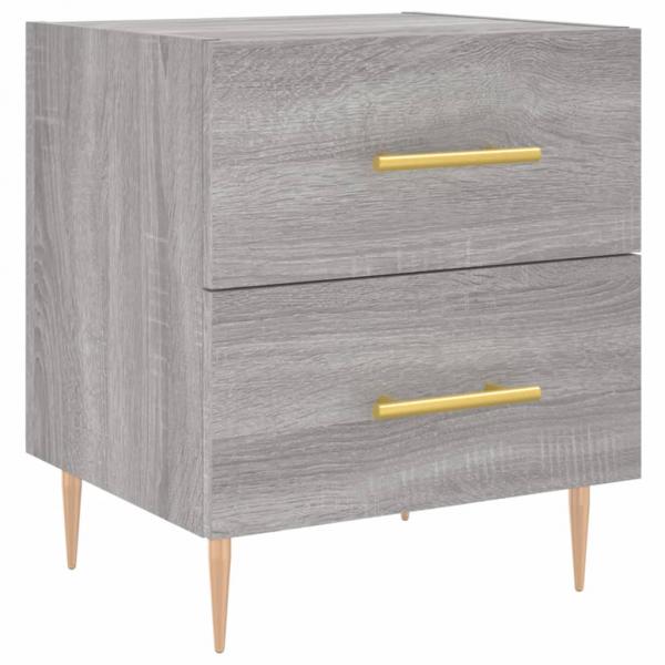 Nachttische 2 Stk. Grau Sonoma 40x35x47,5 cm Holzwerkstoff